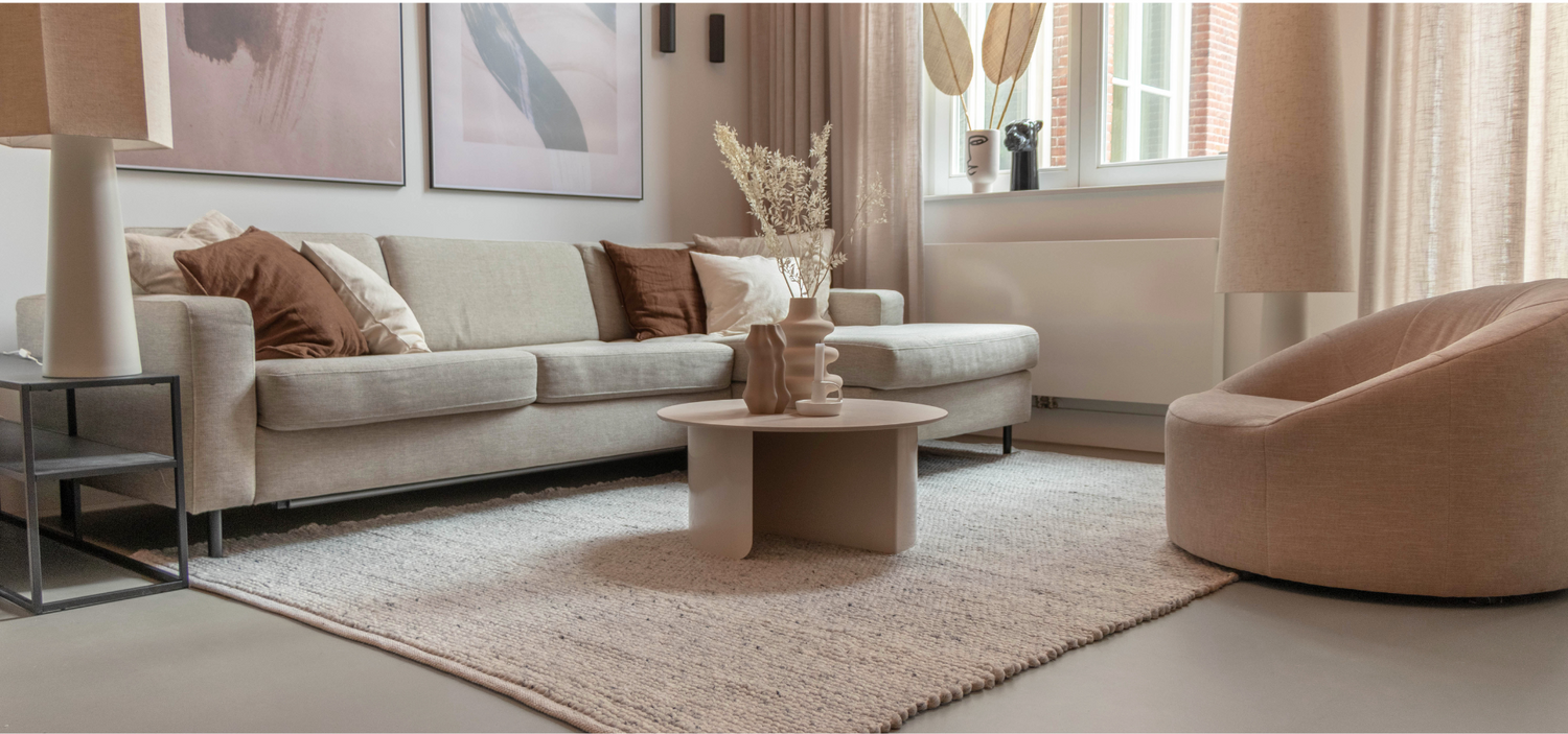 Kleur vloerkleed bij beige bank