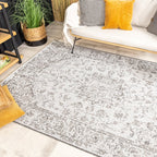 Vintage Outdoor Rug - Victoria Oriental Grey