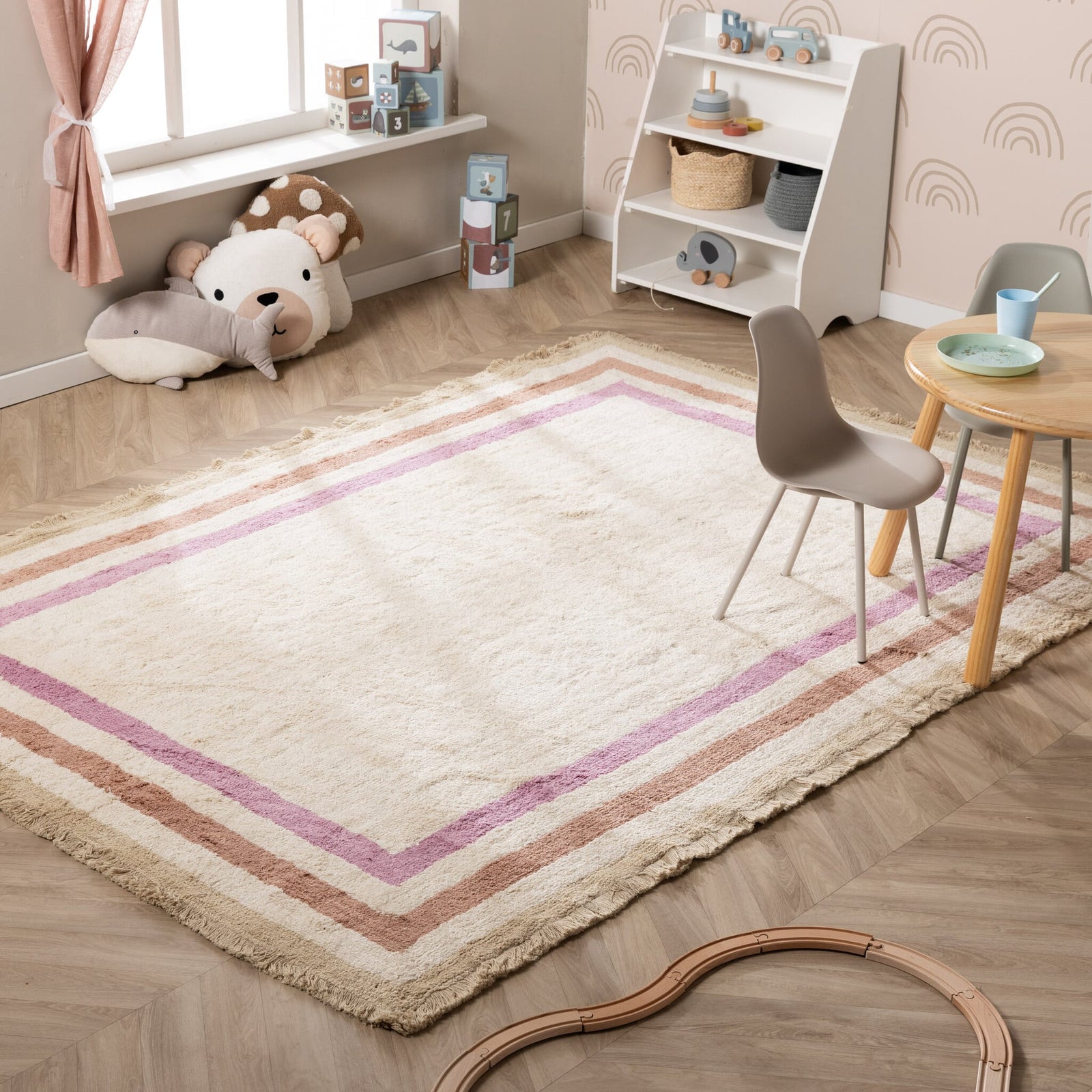 Washable kids rug - Milo Pink