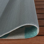 Outdoor Rug - Oasis Leaves Blue/Red
