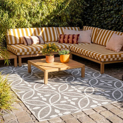 Outdoor Rug - Summer Pattern Grey