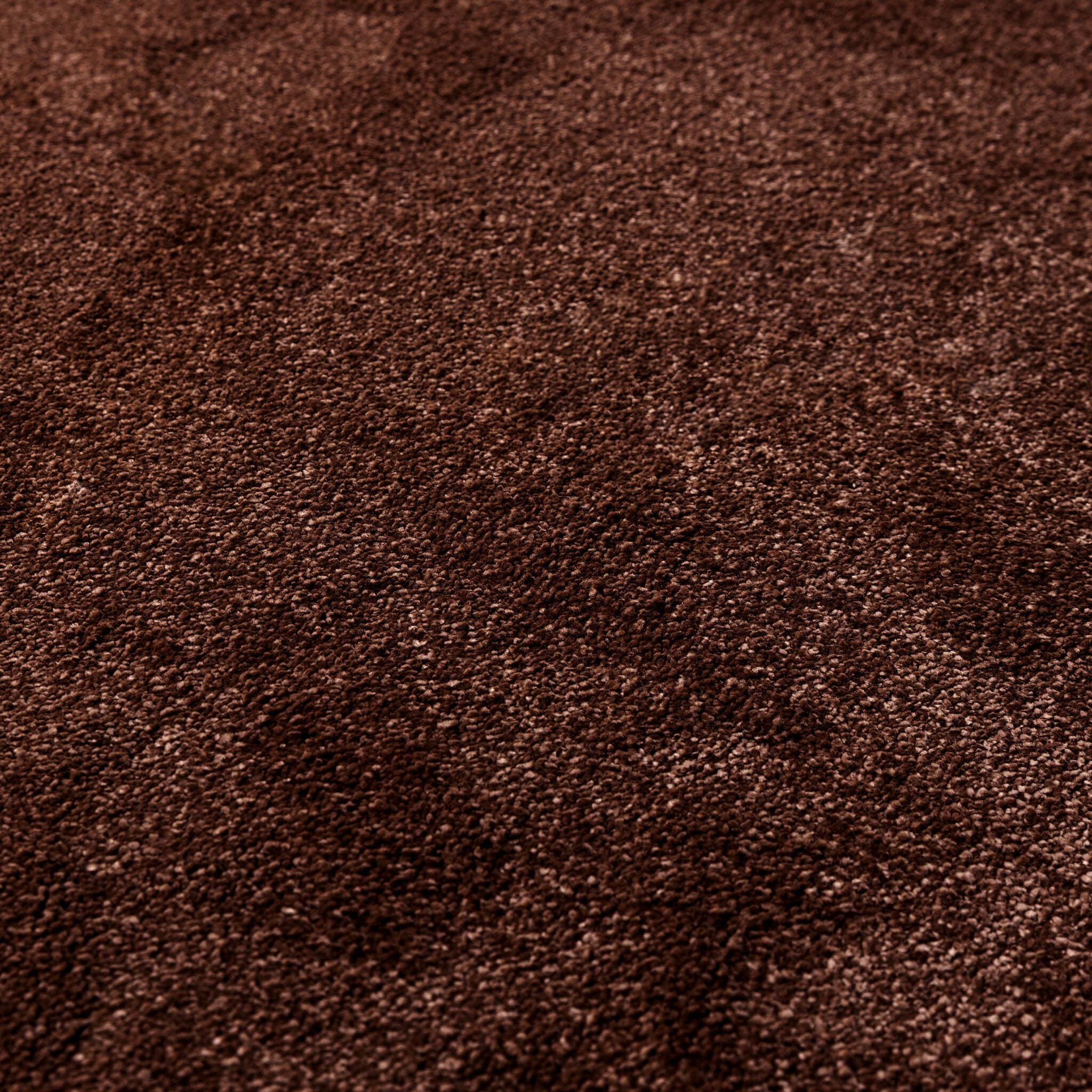 Round washable rug - Clean Dark Brown