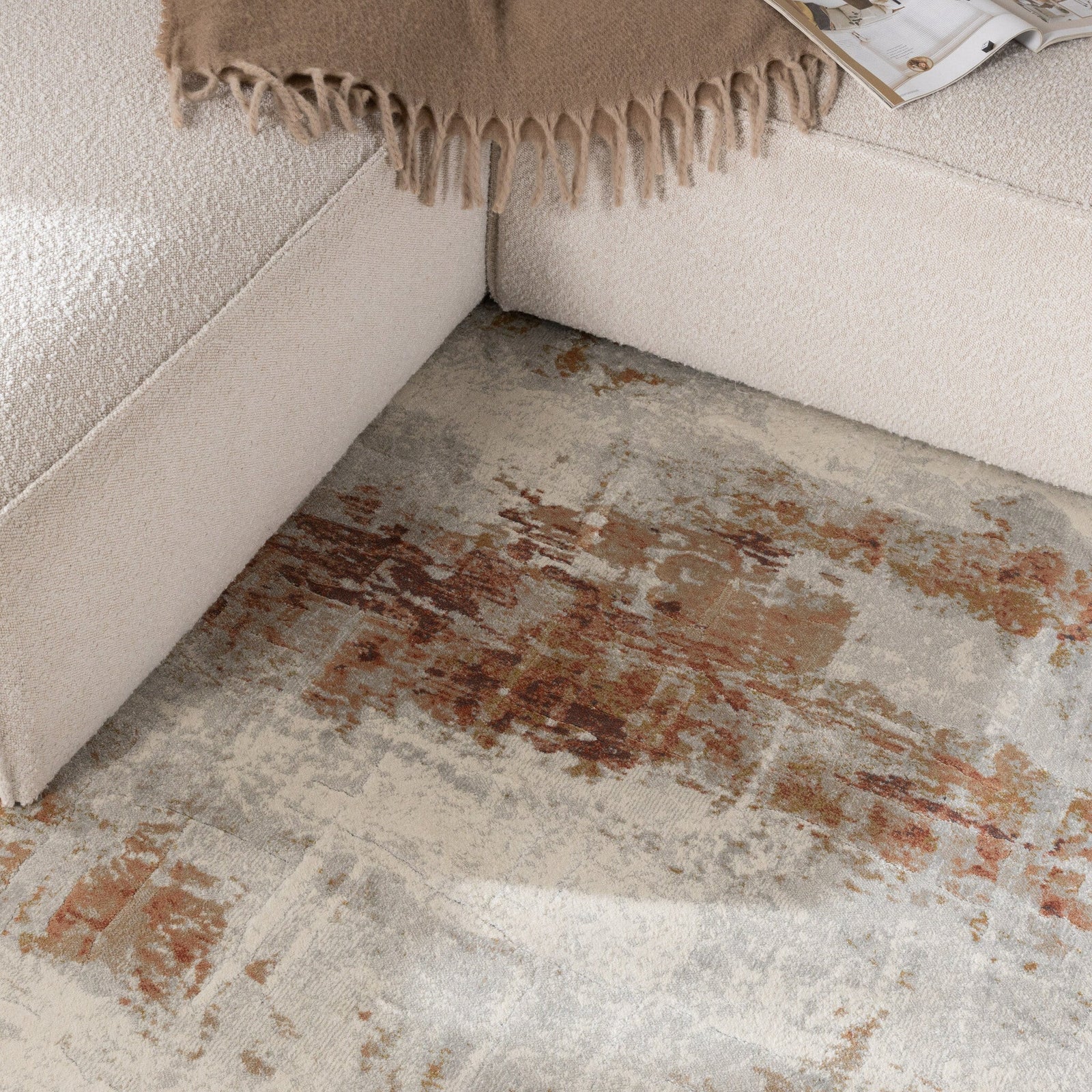Luxury Rug - Marnix Grunge Cream/Terracotta