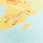 Kids Rug - Globe Light Blue