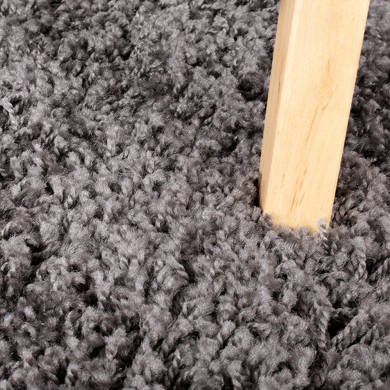 High Pile Rug - Solid Dark Grey