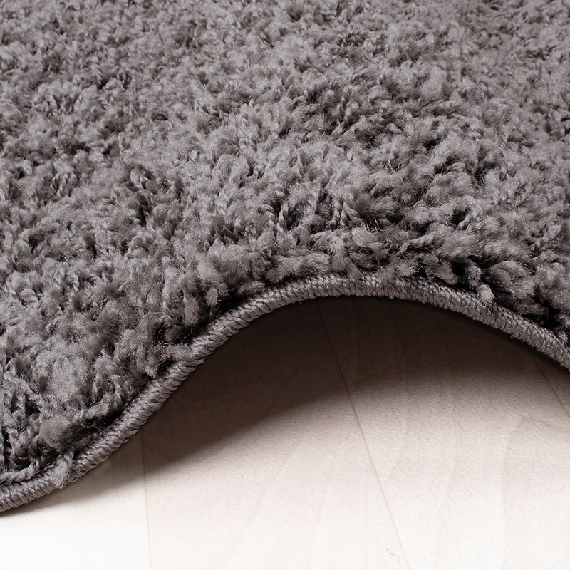 High Pile Rug - Solid Dark Grey