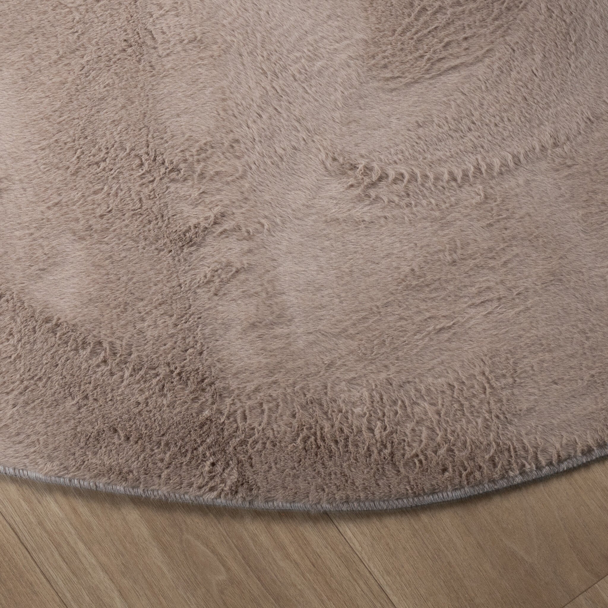 Oval low-pile rug - Cozy Taupe