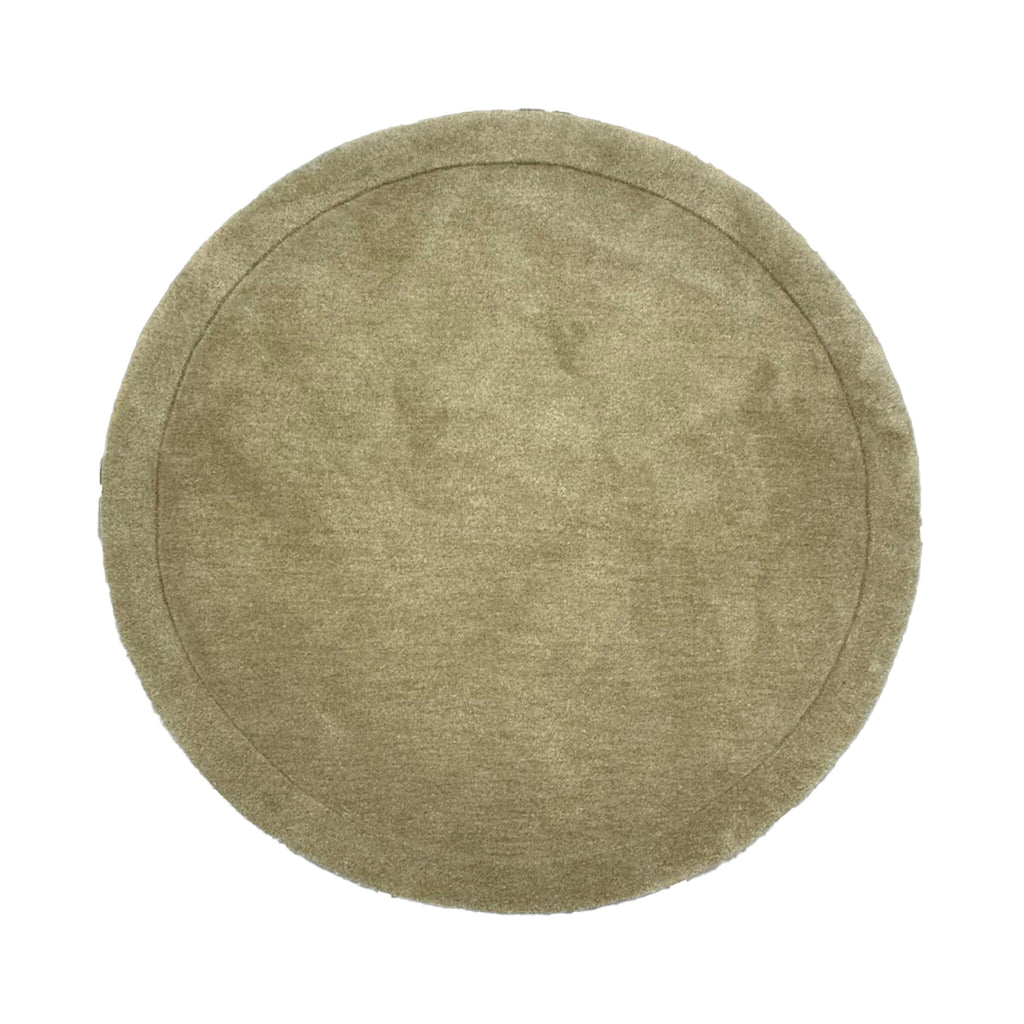 Round rug - Isara Border Olive Green