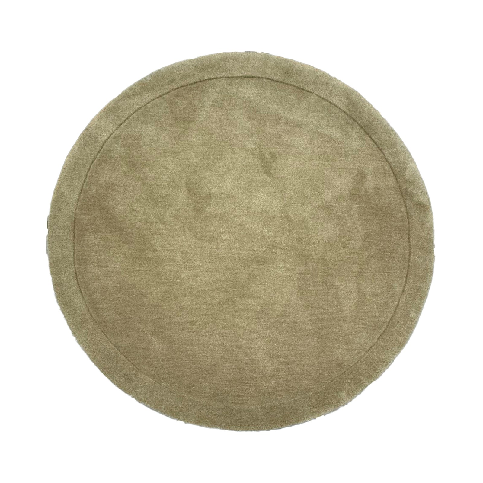 Round rug - Isara Border Olive Green
