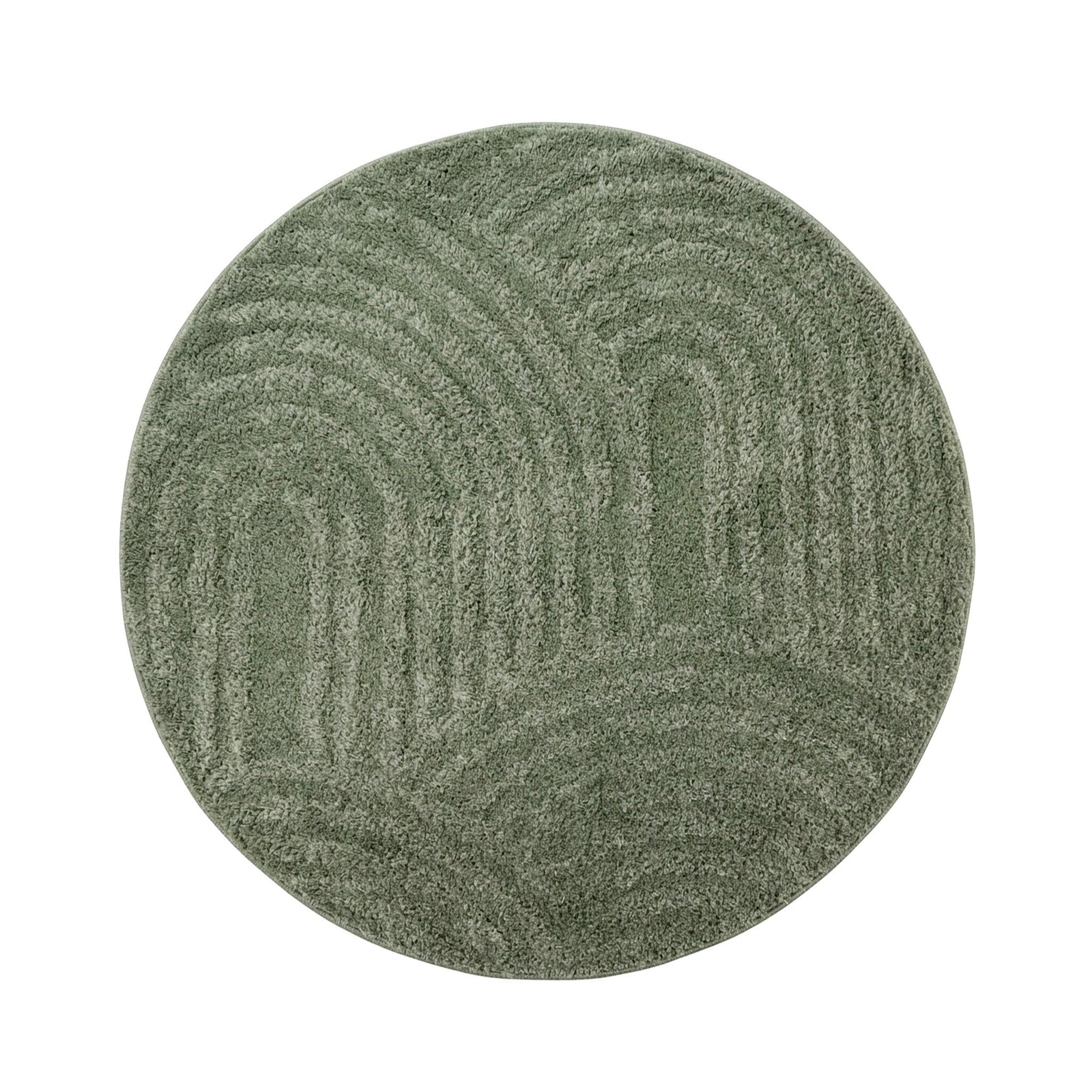 Round Scandinavian rug - Lova Arches Green