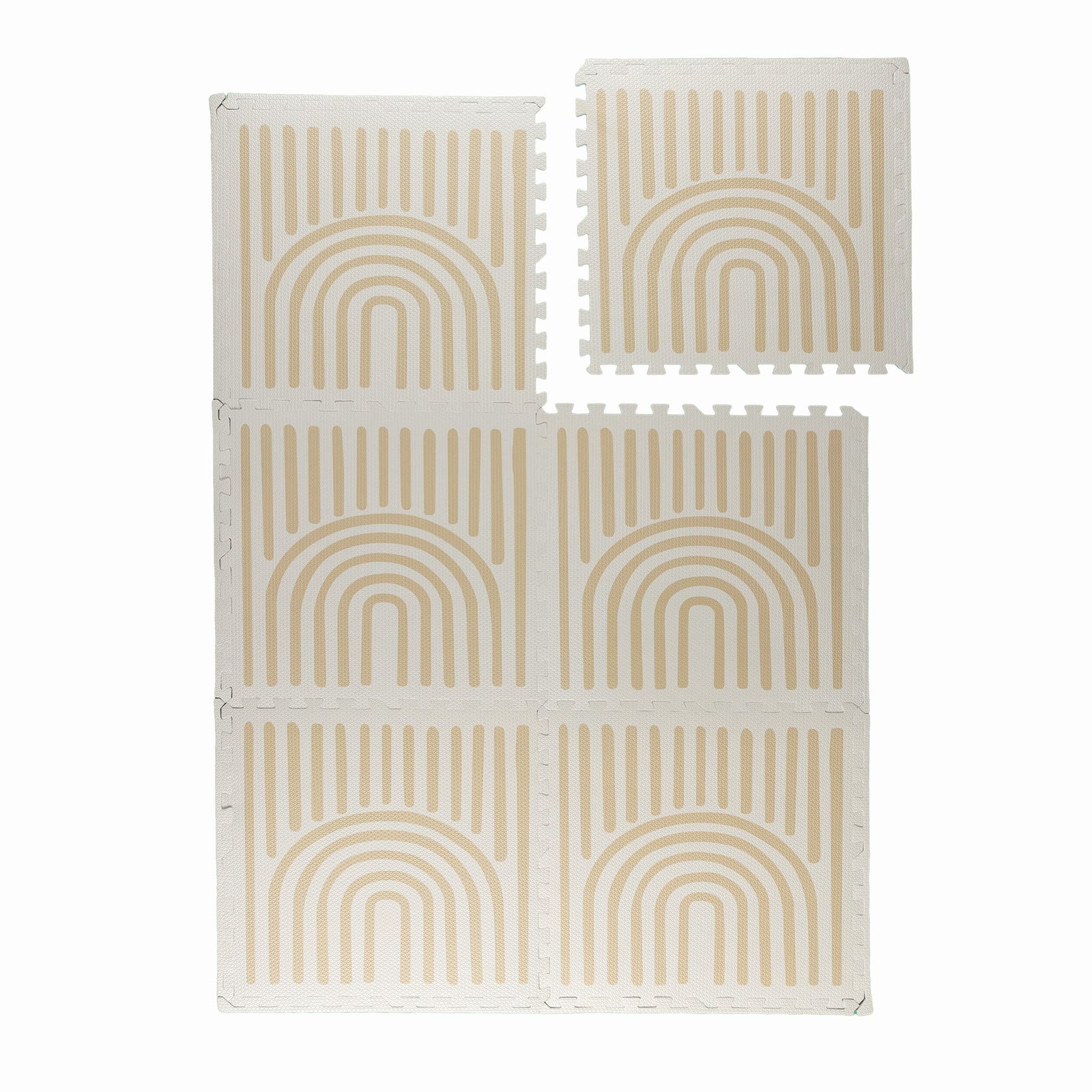Foam Puzzle Mat – Alfie Grid Beige