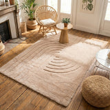 Soft High Pile Rug - Carvy Curves Taupe