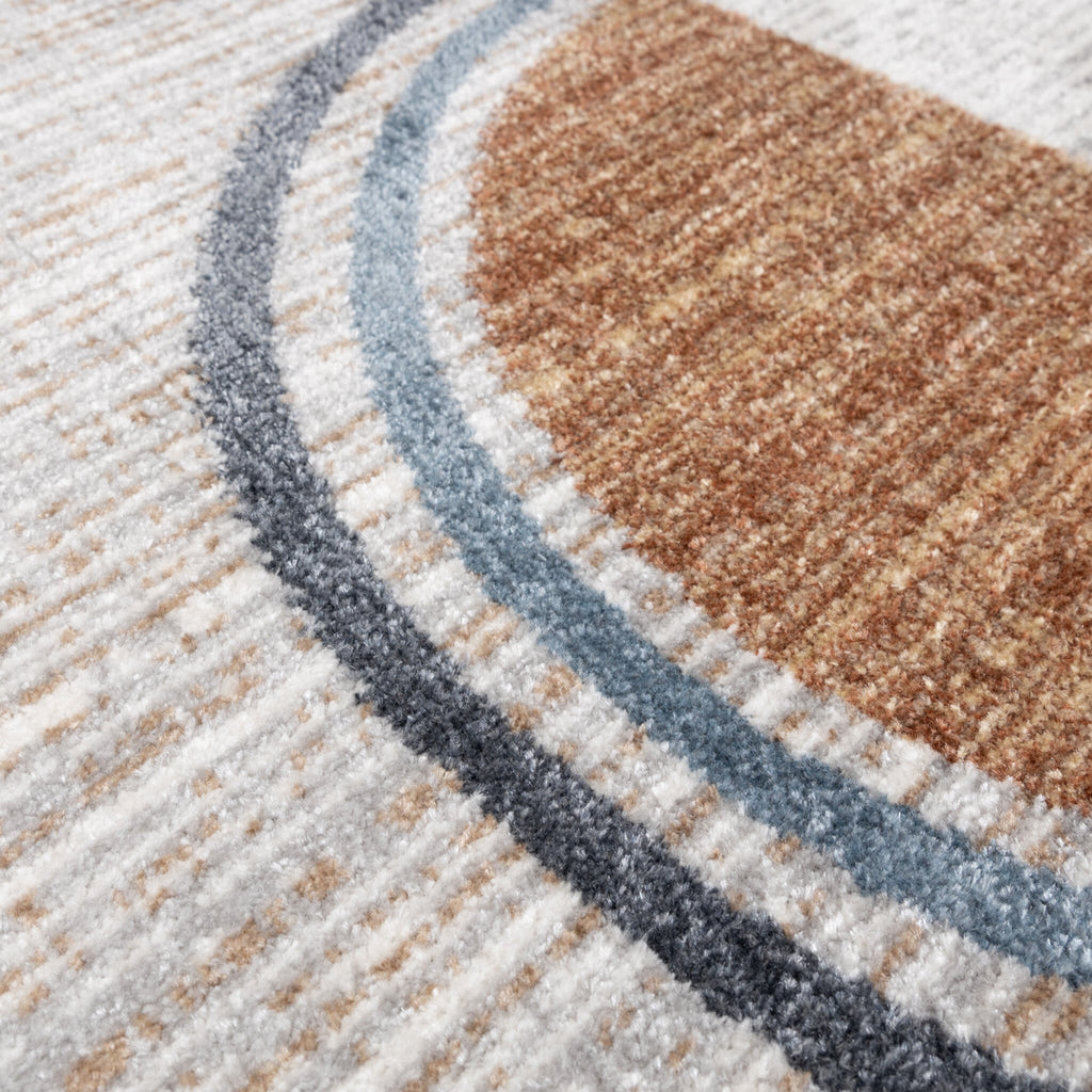 Round washable rug - Misha Blocks Multicolour
