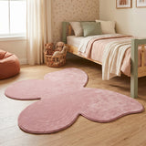 Washable Children’s Rug – Coco Butterfly Dark Pink