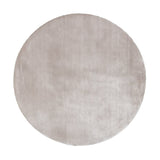 Round Washable Viscose Rug - Vive Grey