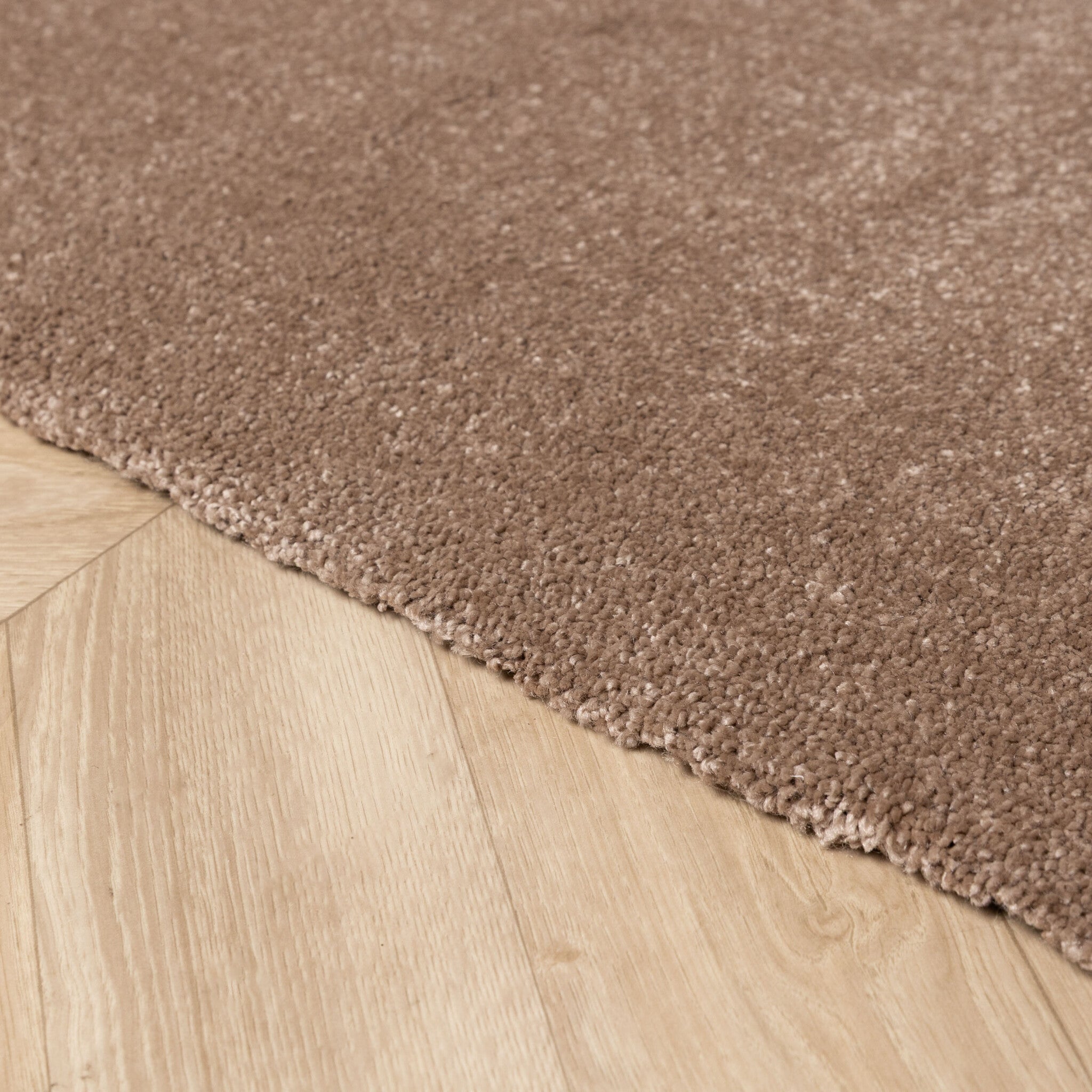 Round washable rug - Clean Brown
