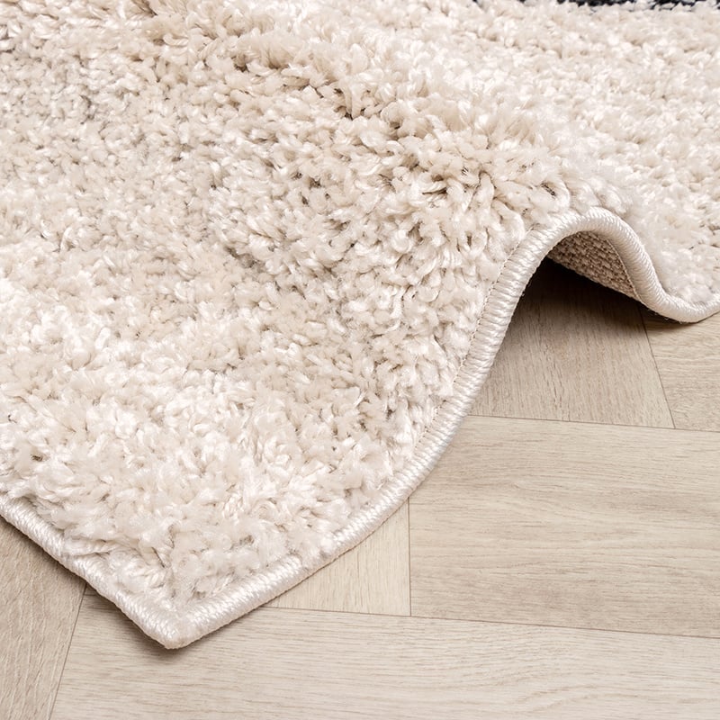 High Pile Rug - Sensa Double Cream/Black