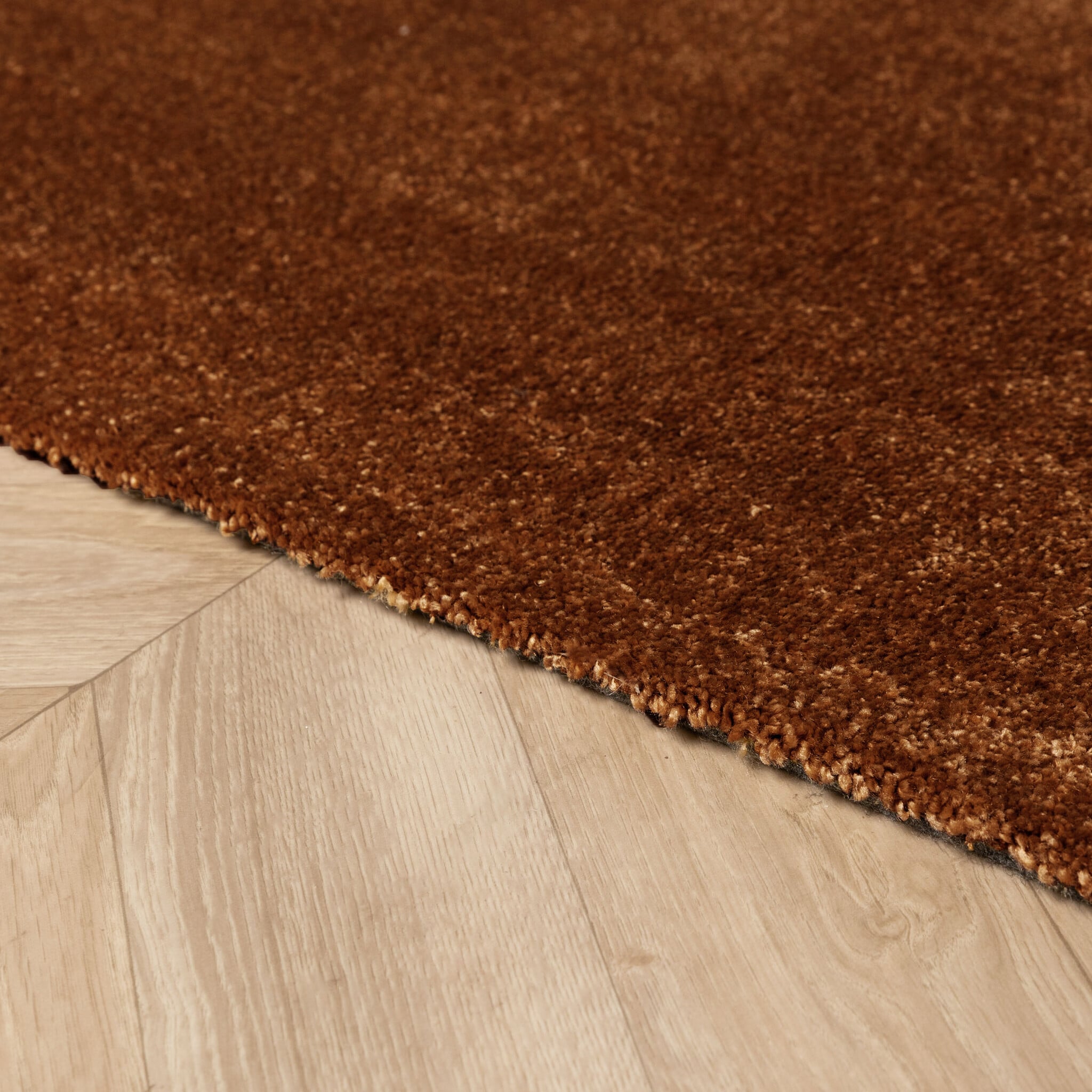 Round washable rug - Clean Rust