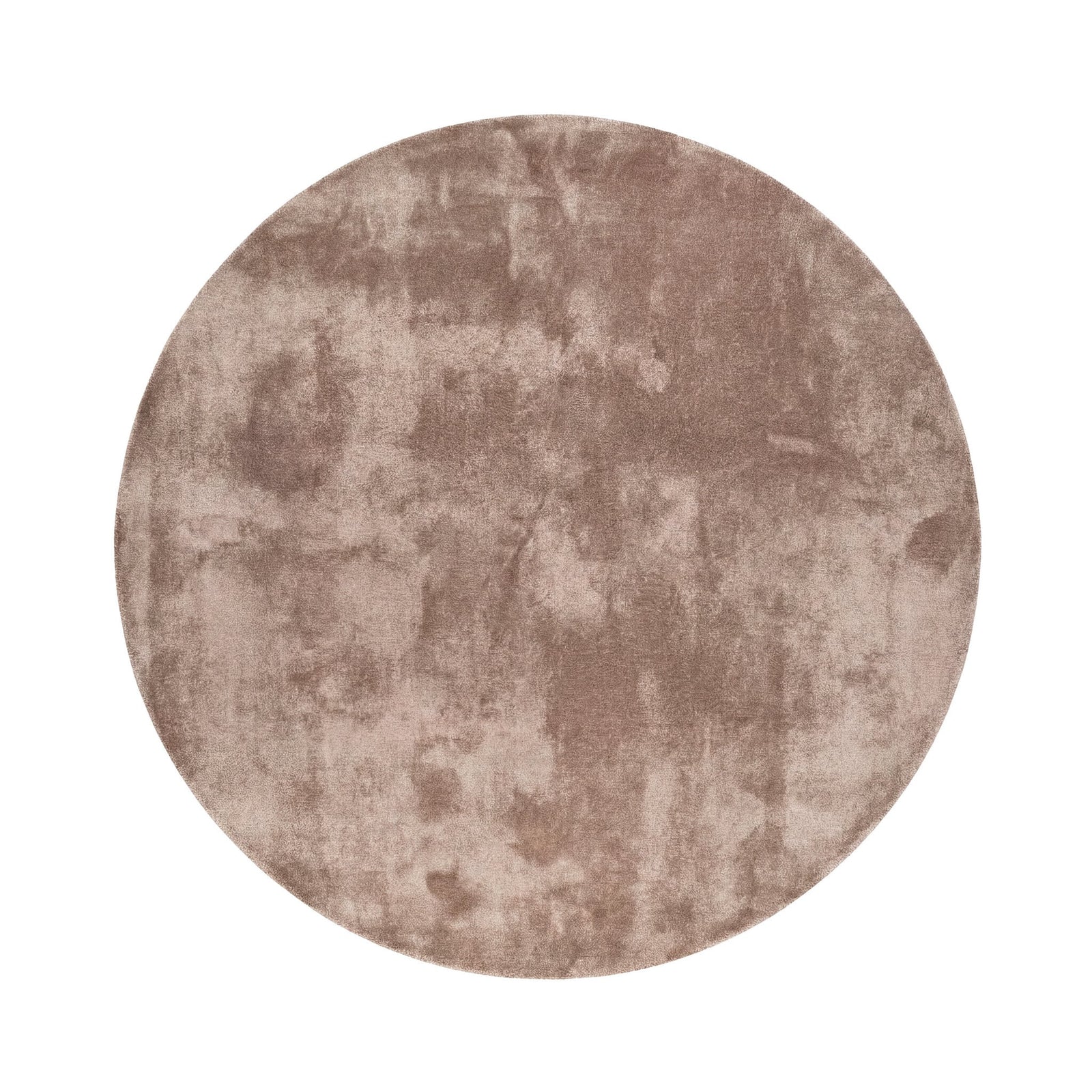 Round washable rug - Clean Brown