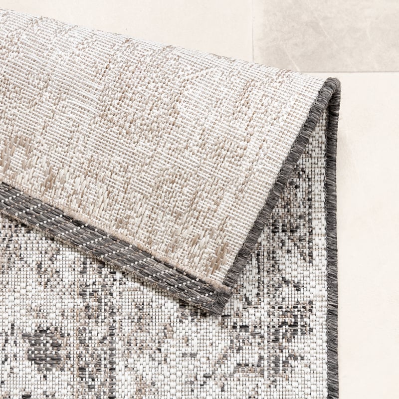 Vintage Outdoor Rug - Victoria Oriental Grey