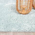 Round High Pile Rug - Lofty Light Blue