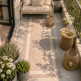 Balcony Rug - Sierra Border Beige/Cream