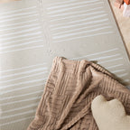 Foam puzzle mat - Alfie XL Stripes Grey/Beige