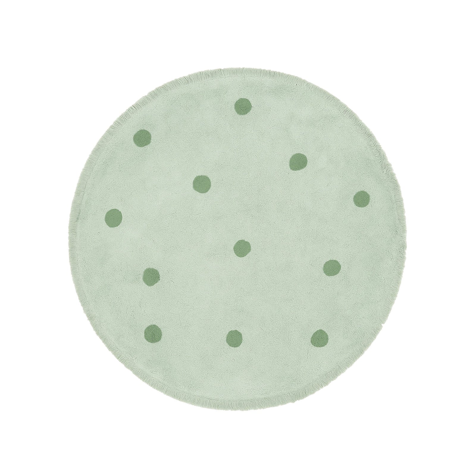 Round Kids' Room Rug – Lou Dots Green