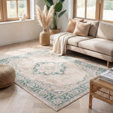 Vintage Rug - Spring Medallion Cream/Green