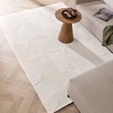 Wool Rug - Giselle Circles White