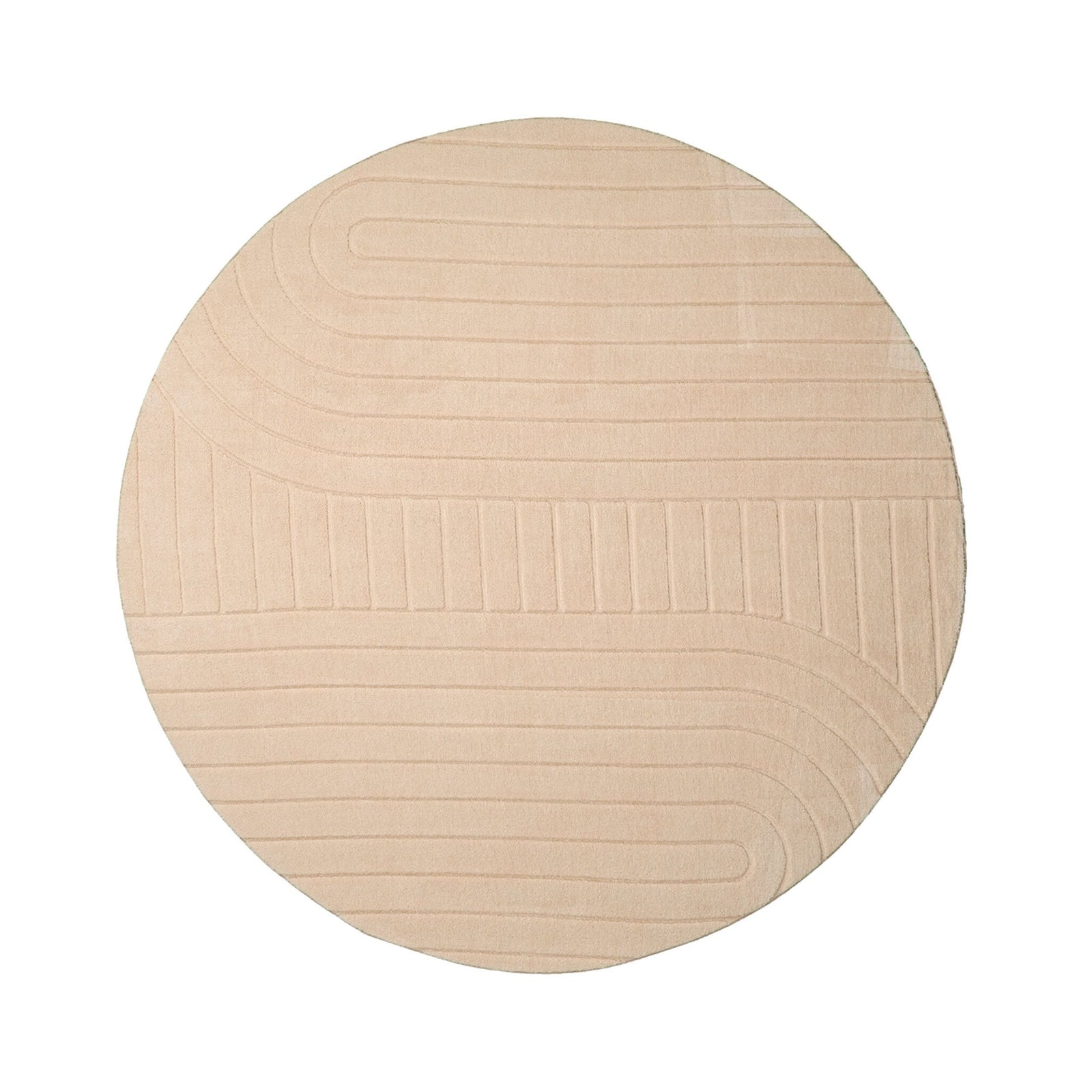 Round Scandinavian Rug - Charm Arches Beige