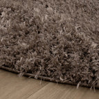 Oval Shaggy Rug - Blaze Taupe