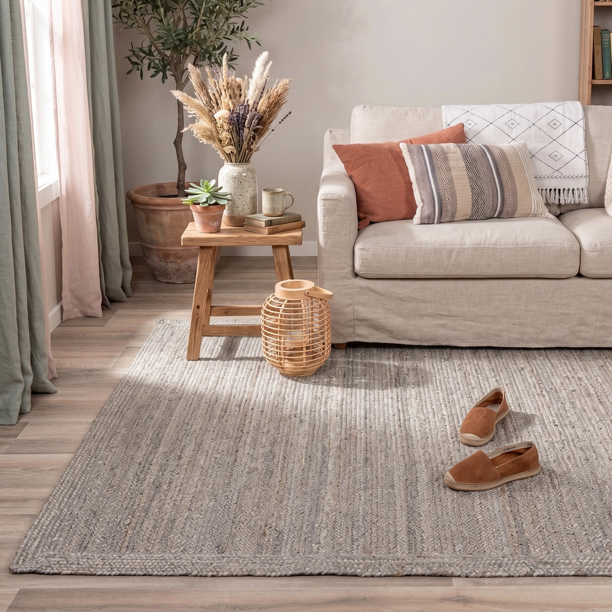 Jute Rug - Fair Grey