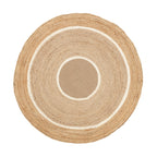 Dywan okrągły z juty - Mirai Circle Biały/Naturalny