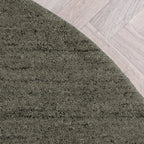 Round Berber Rug - Aicha Dark Green