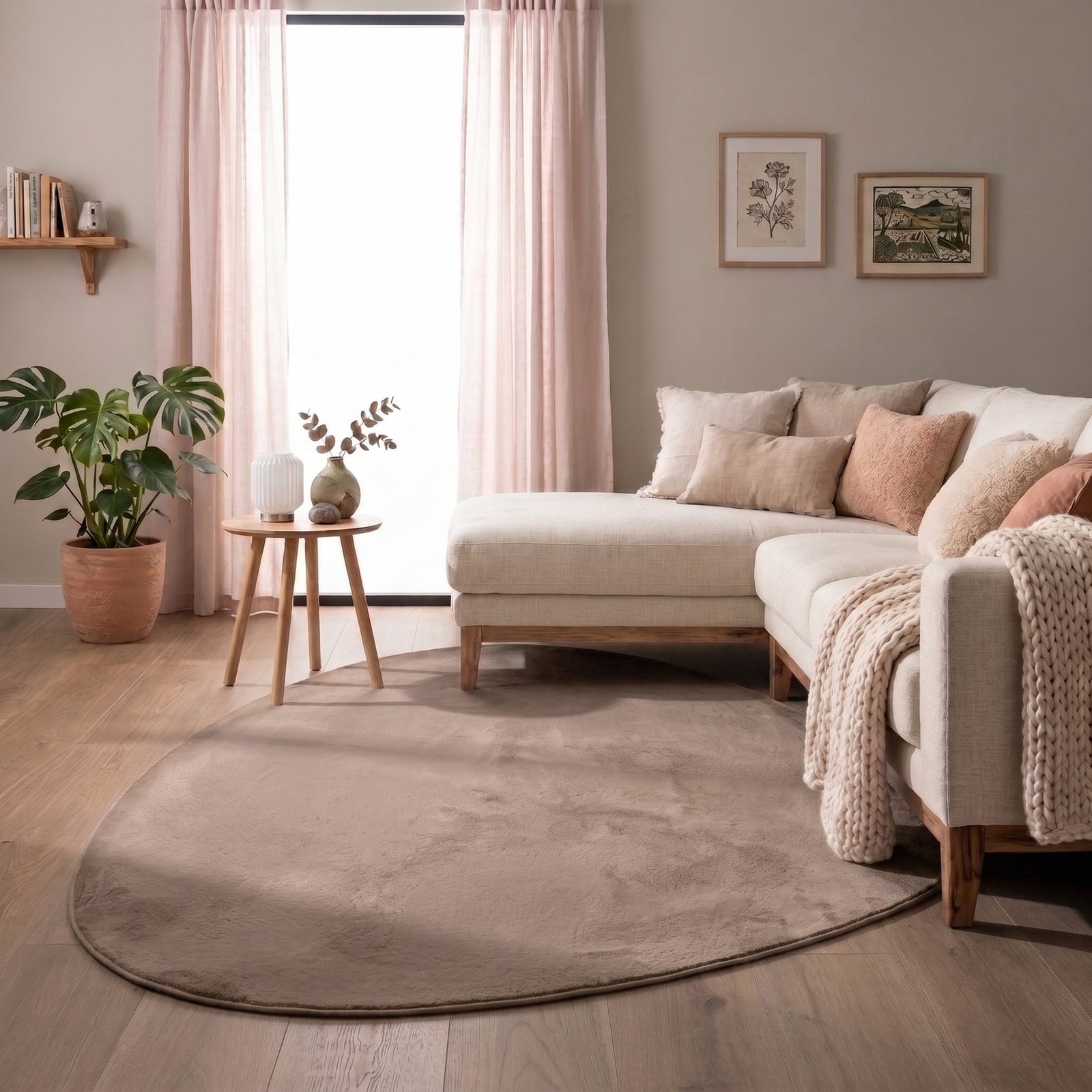 Miękki dywan z niskim włosiem – Cozy Pebble Taupe