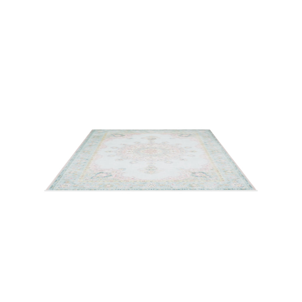 Dywan vintage - Lily Medallion Jasnoniebieski