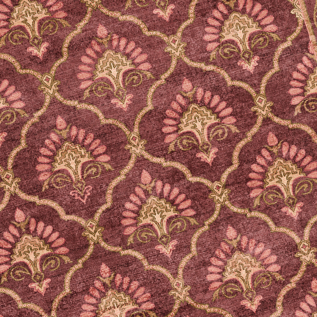 Dywan vintage - Sage Grid Czerwony