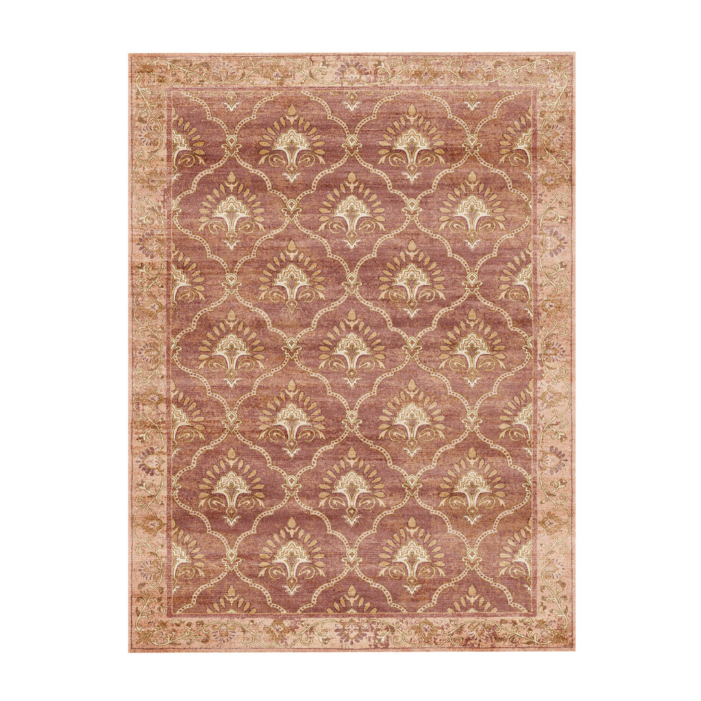 Dywan vintage - Sage Grid Terakota