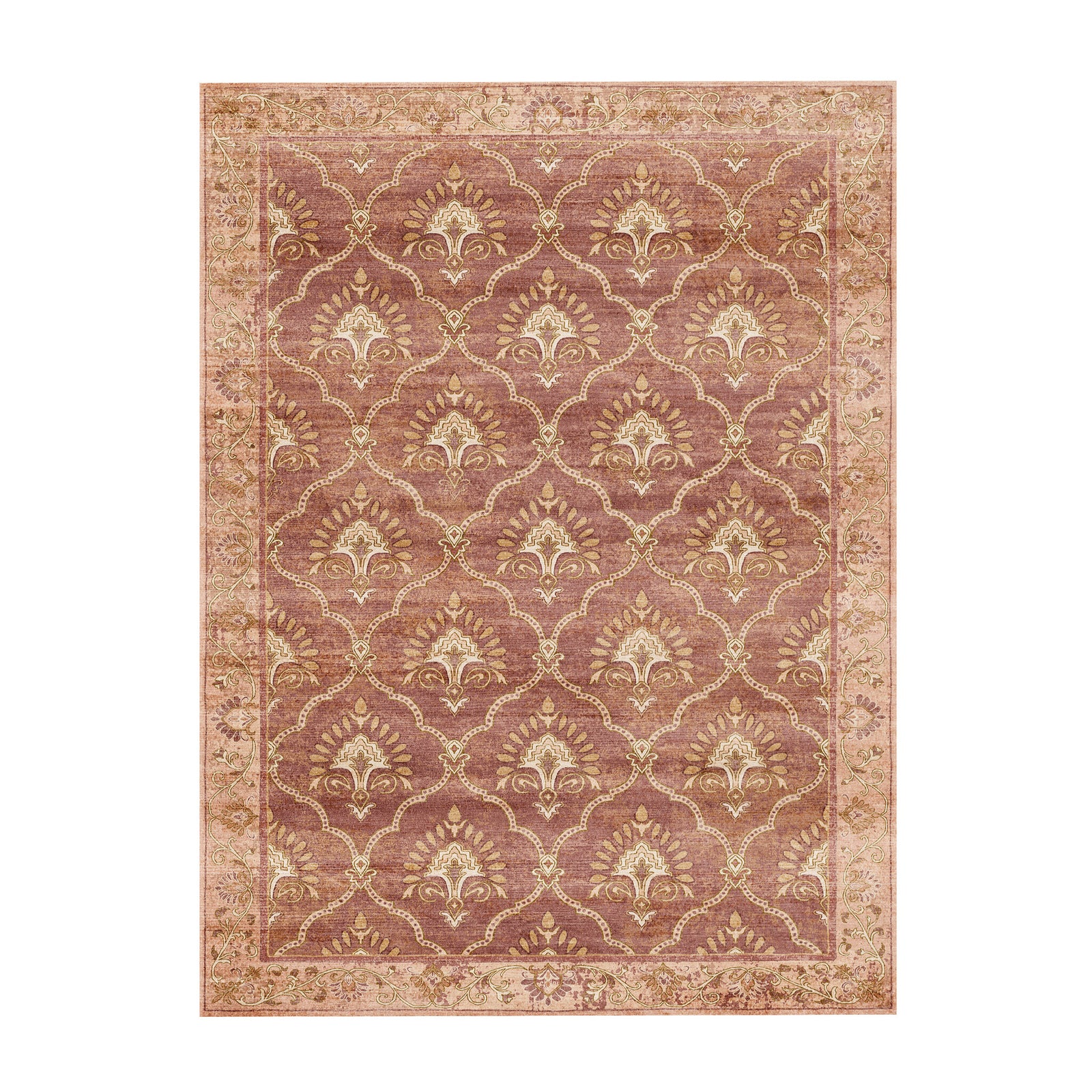 Dywan vintage - Sage Grid Terakota