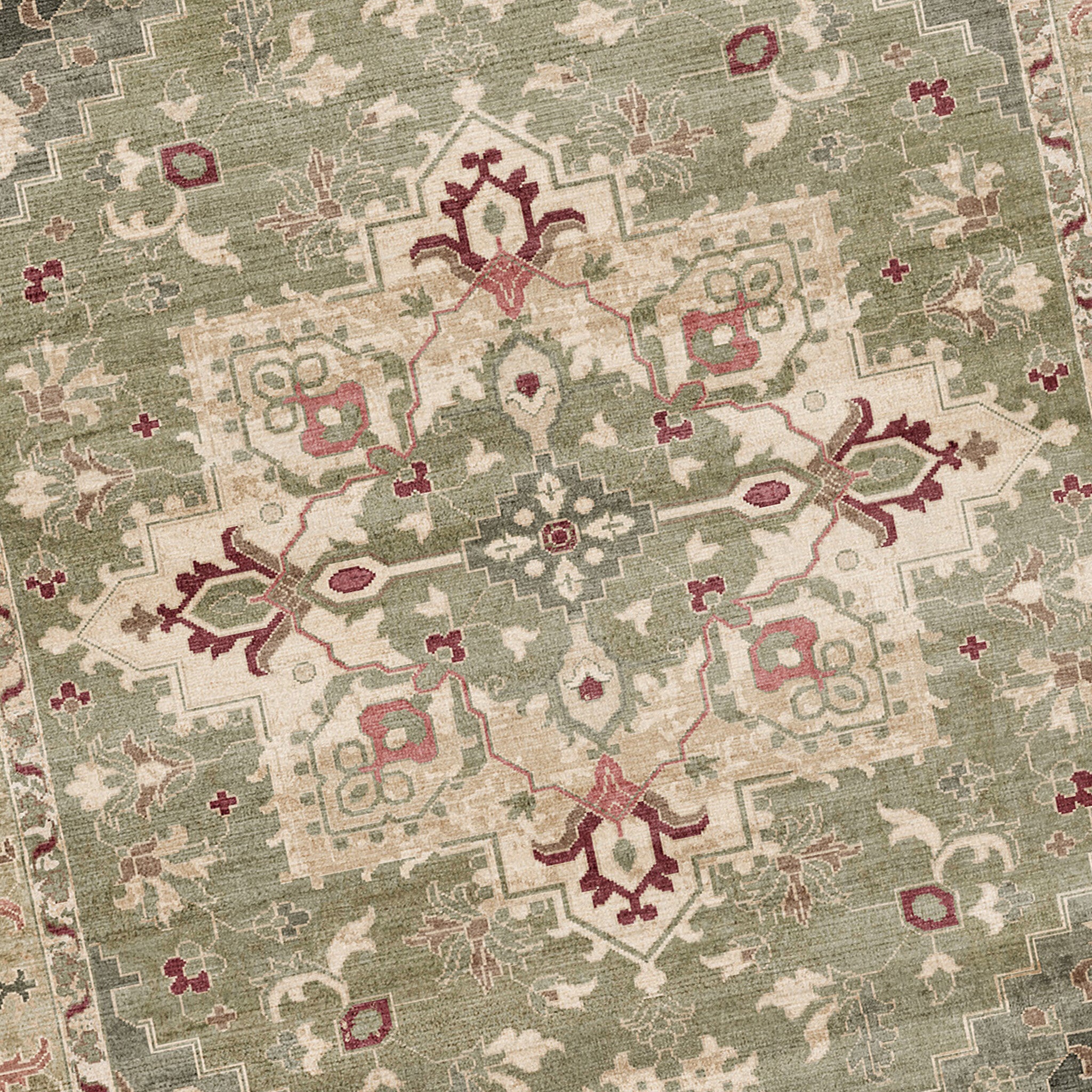 Dywan vintage - Sage Medallion Zielony
