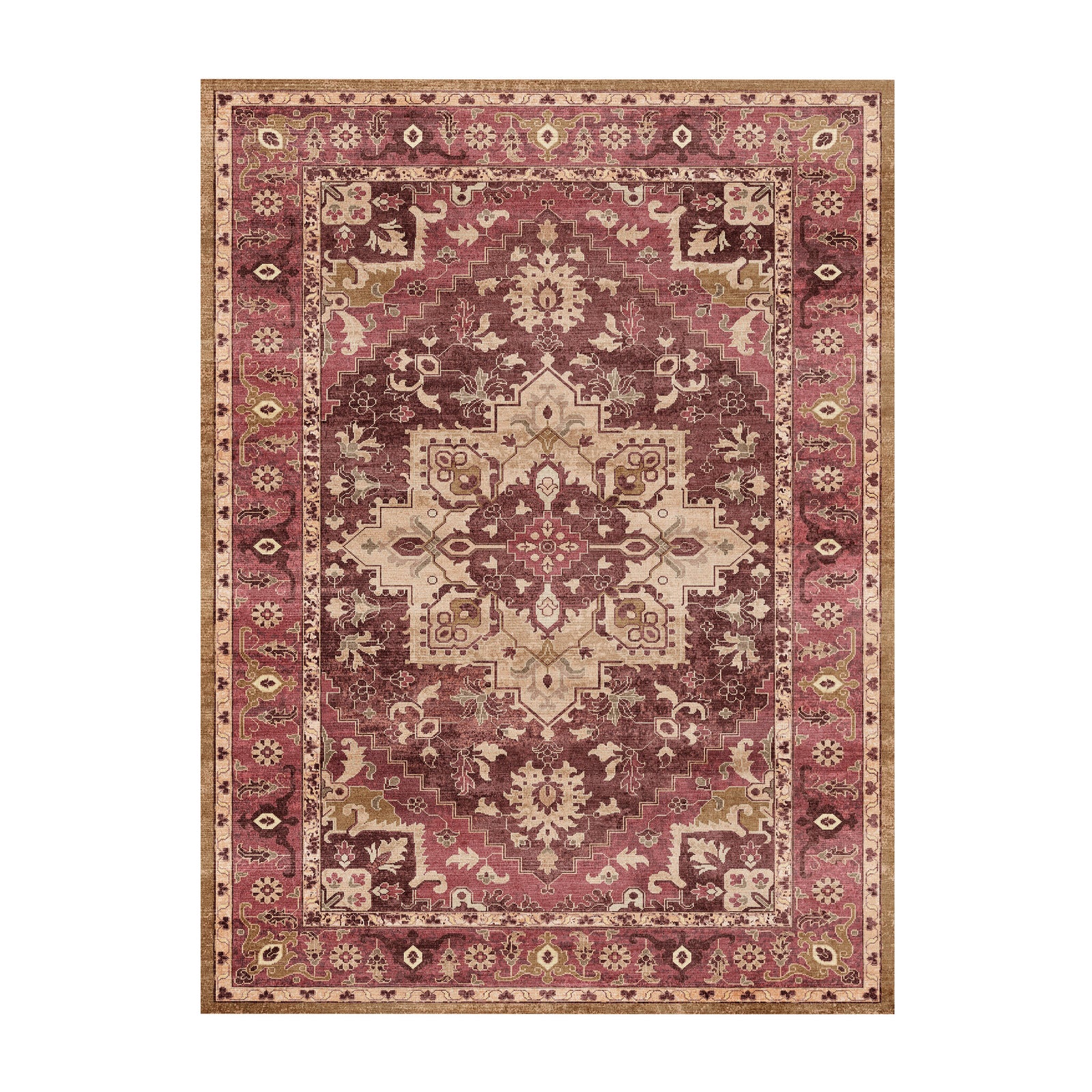 Vintage rug - Sage Medallion Red