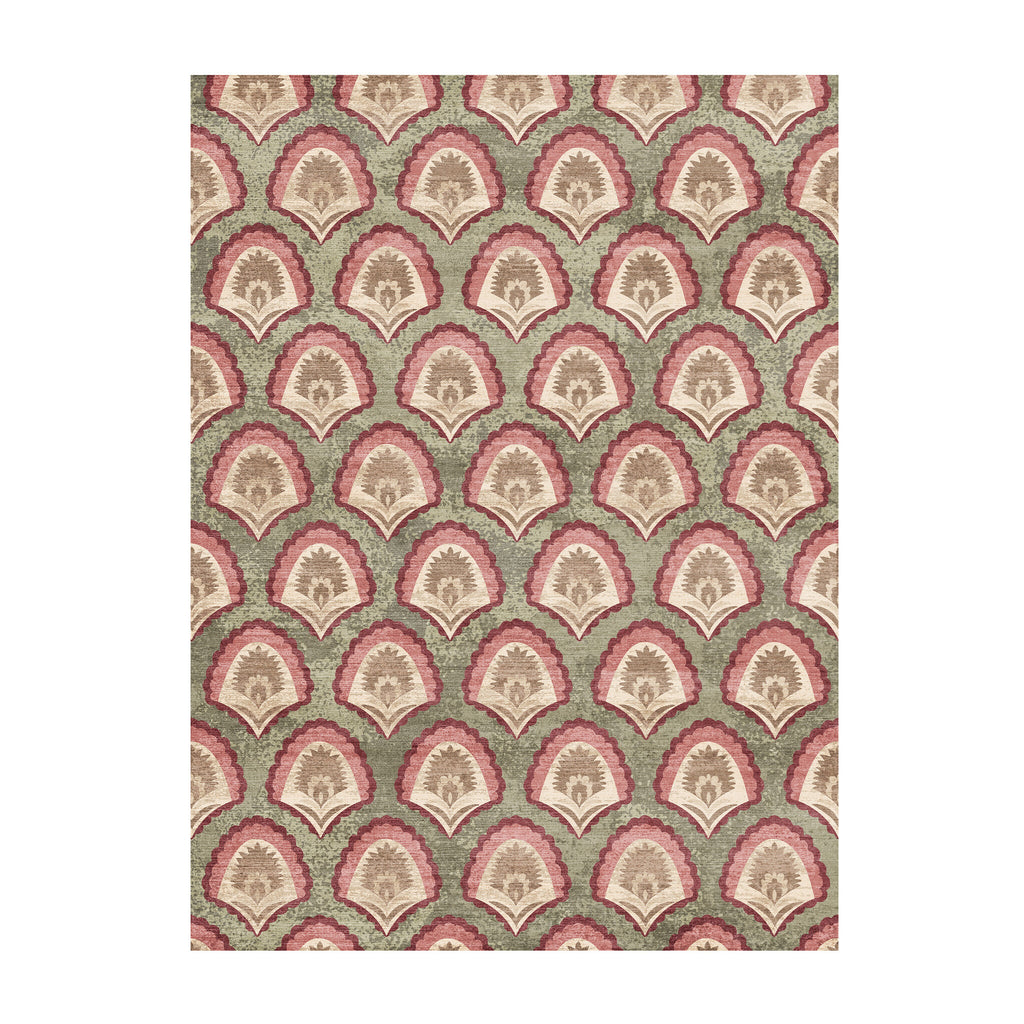 Vintage rug - Sage Pattern Green