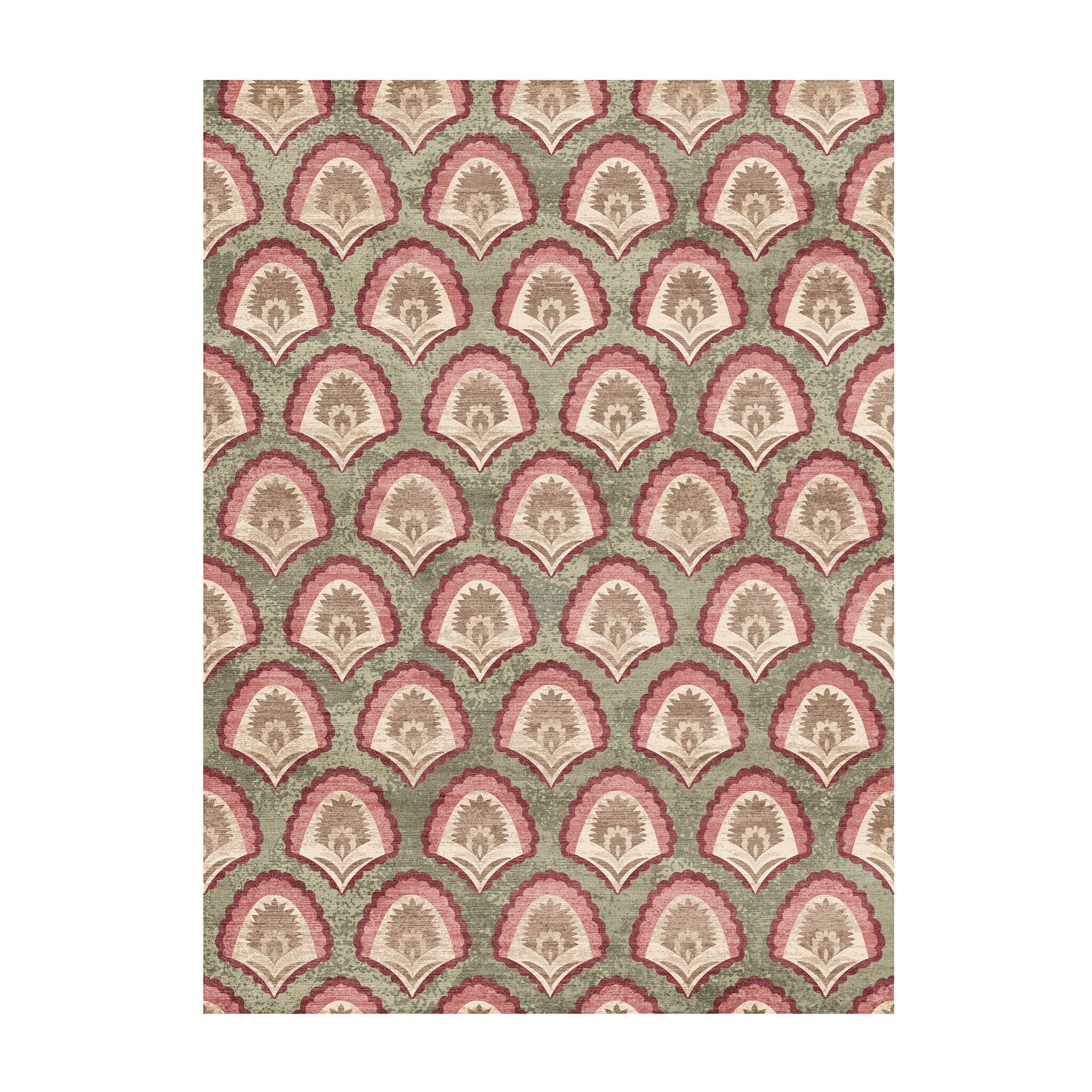 Vintage rug - Sage Pattern Green