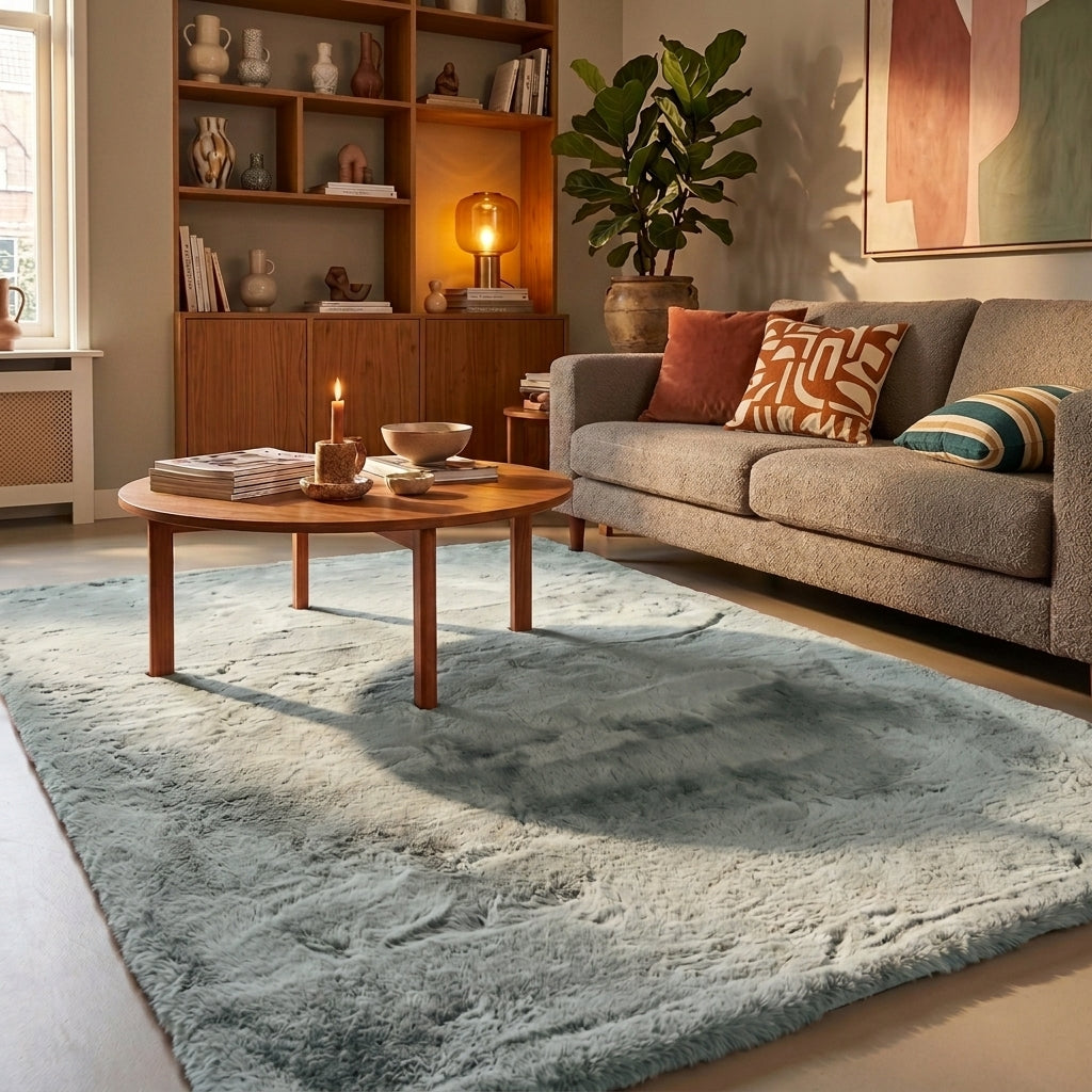 Soft High Pile Rug - Comfy Supreme Blue/Green