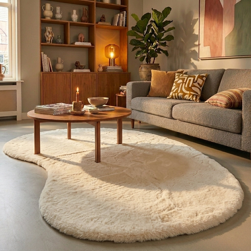 Miękki dywan z długim włosiem - Comfy Supreme Ripple Kremowy