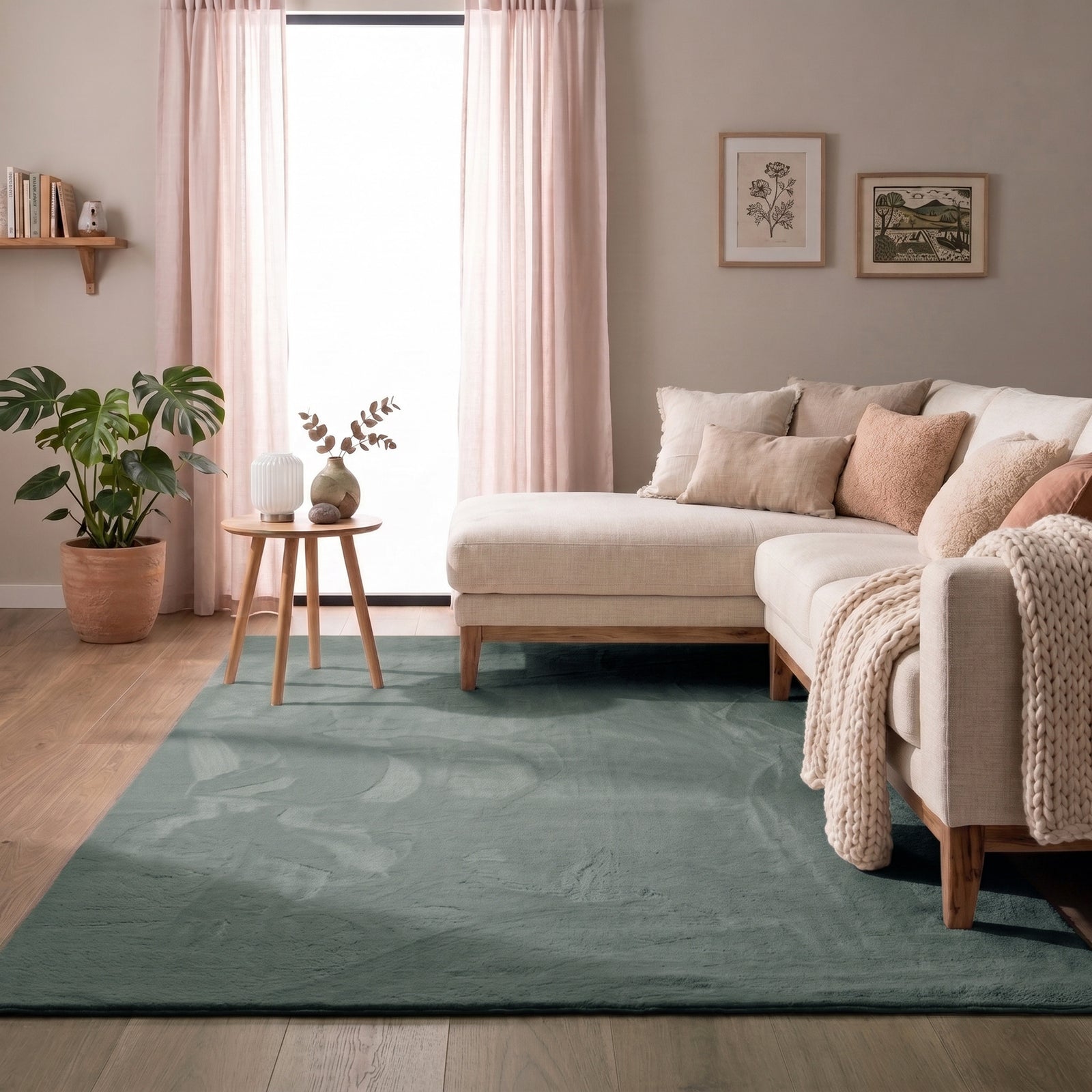 Miękki dywan z krótkim włosiem - Cozy Zielony