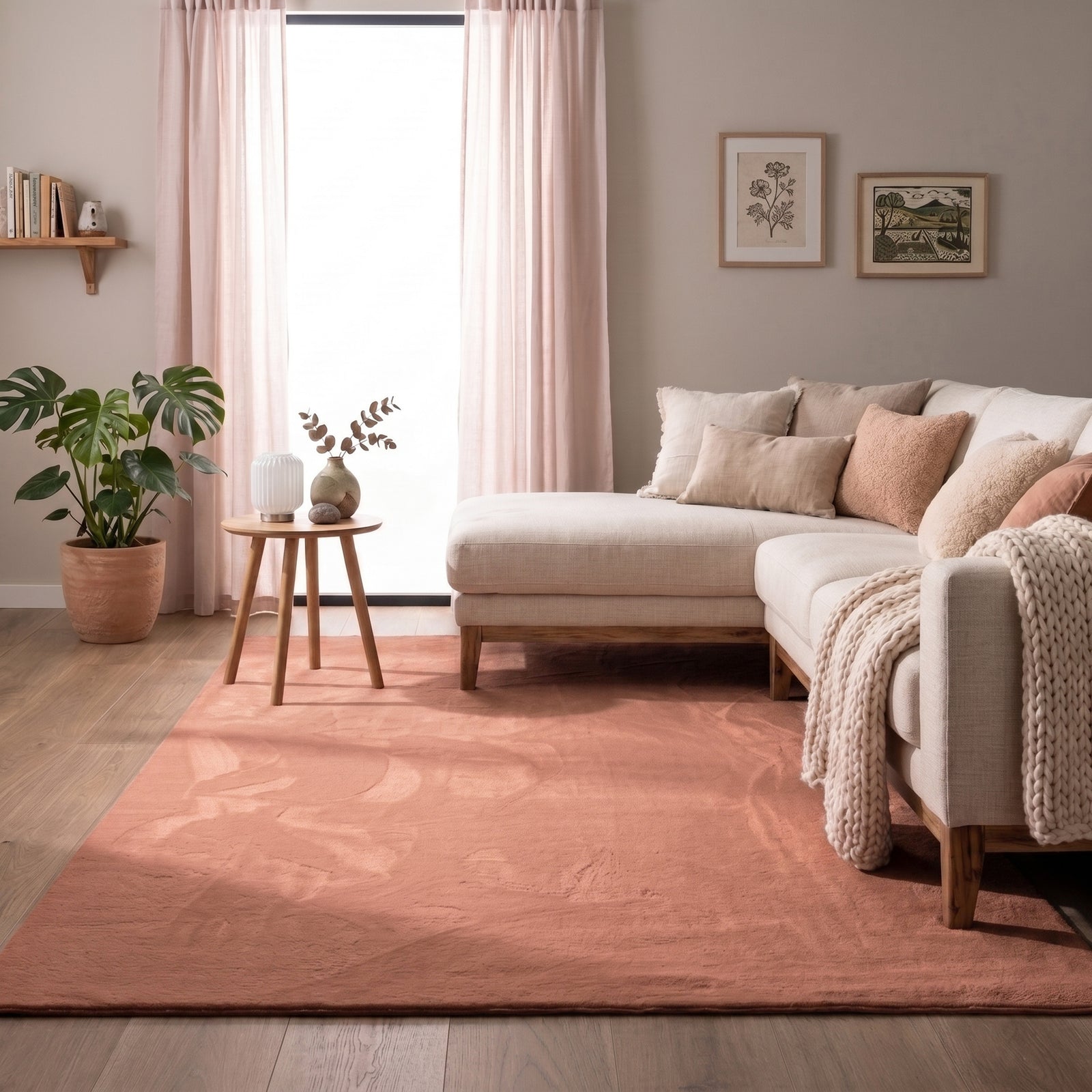 Miękki dywanik niskowłosowy – Cozy Różowy