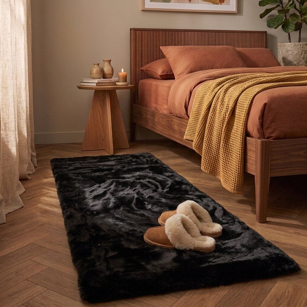 Soft High Pile Runner - Comfy Supreme Black