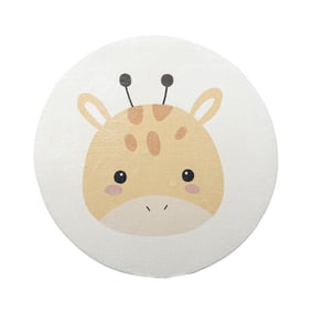 Dywan dziecięcy okrągły nadający się do prania - Sammy Giraffe Żółty - product